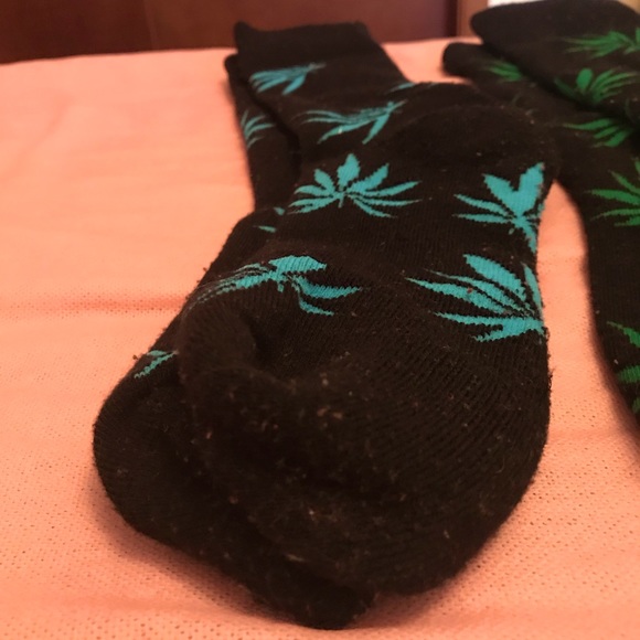 Pot Leaf Socks from Green Dragon dispensary - Picture 3 of 5